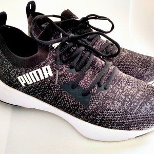 Puma Woman's Flyer Running Shoes/Sneakers Size 9.5 Black/White 192791-01